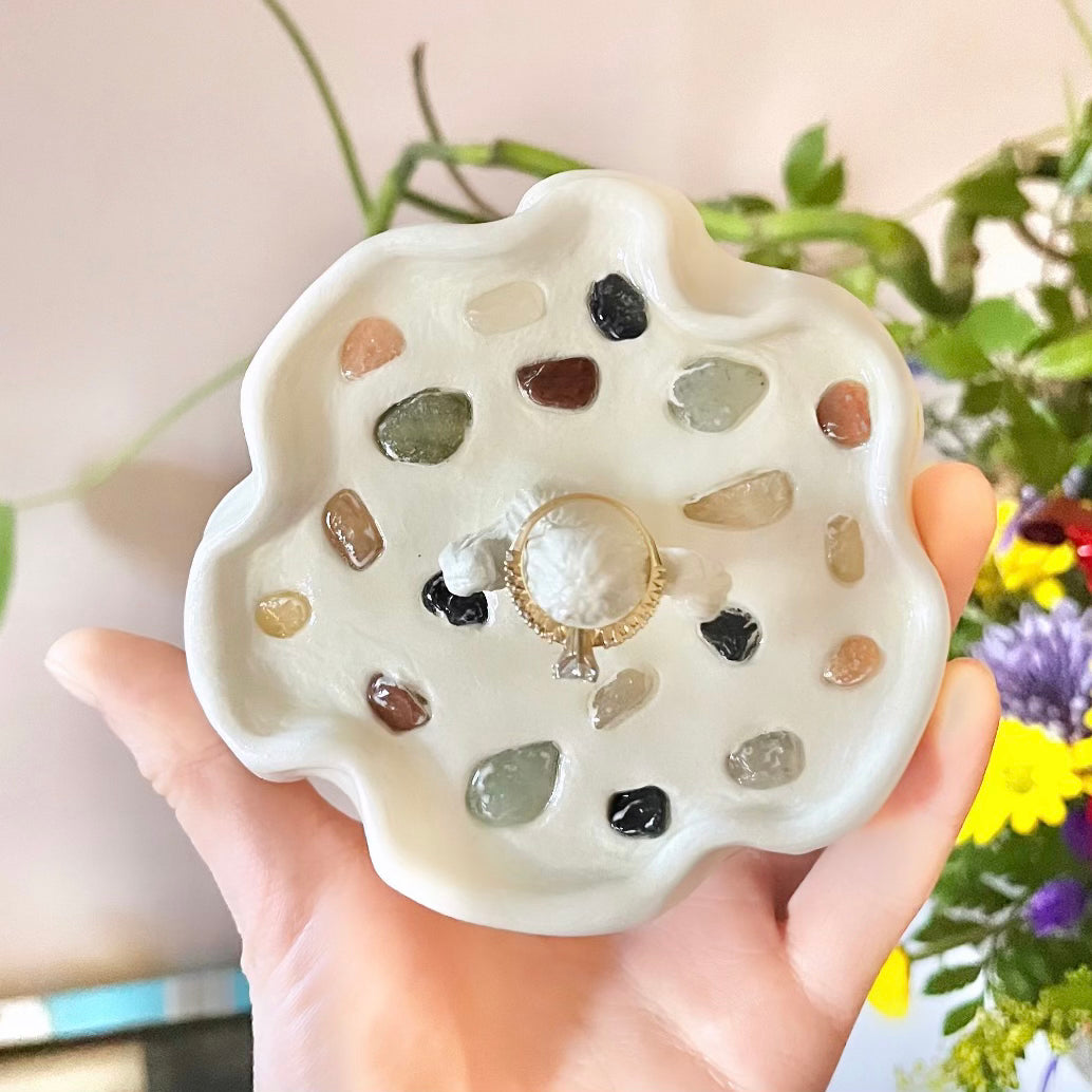 Free-Form Stone Cactus Ring & Jewelry Holder