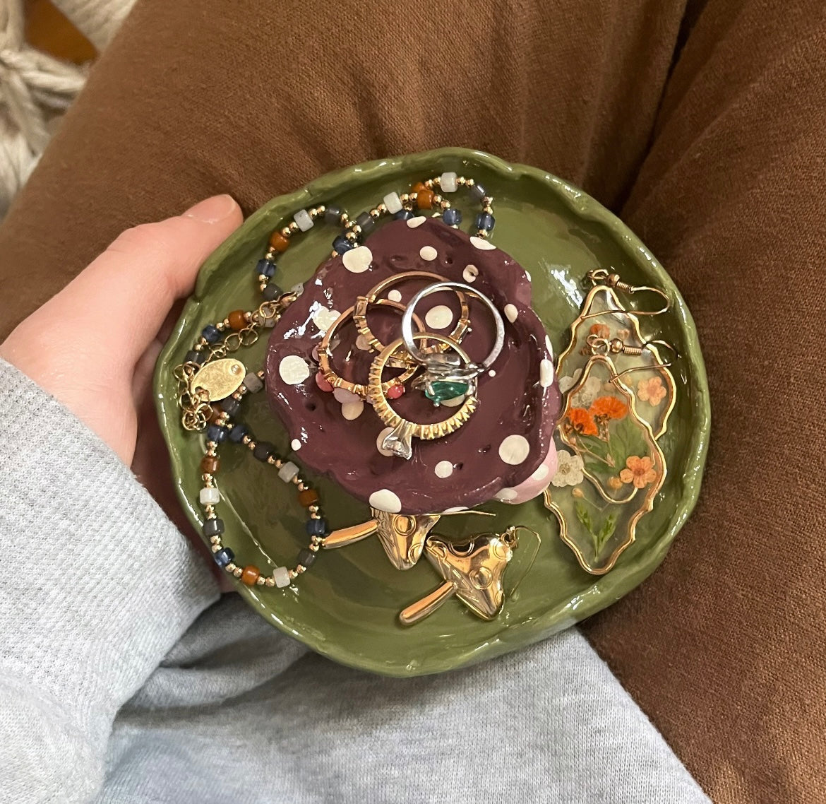 Mushroom Jewelry & Trinket Tray