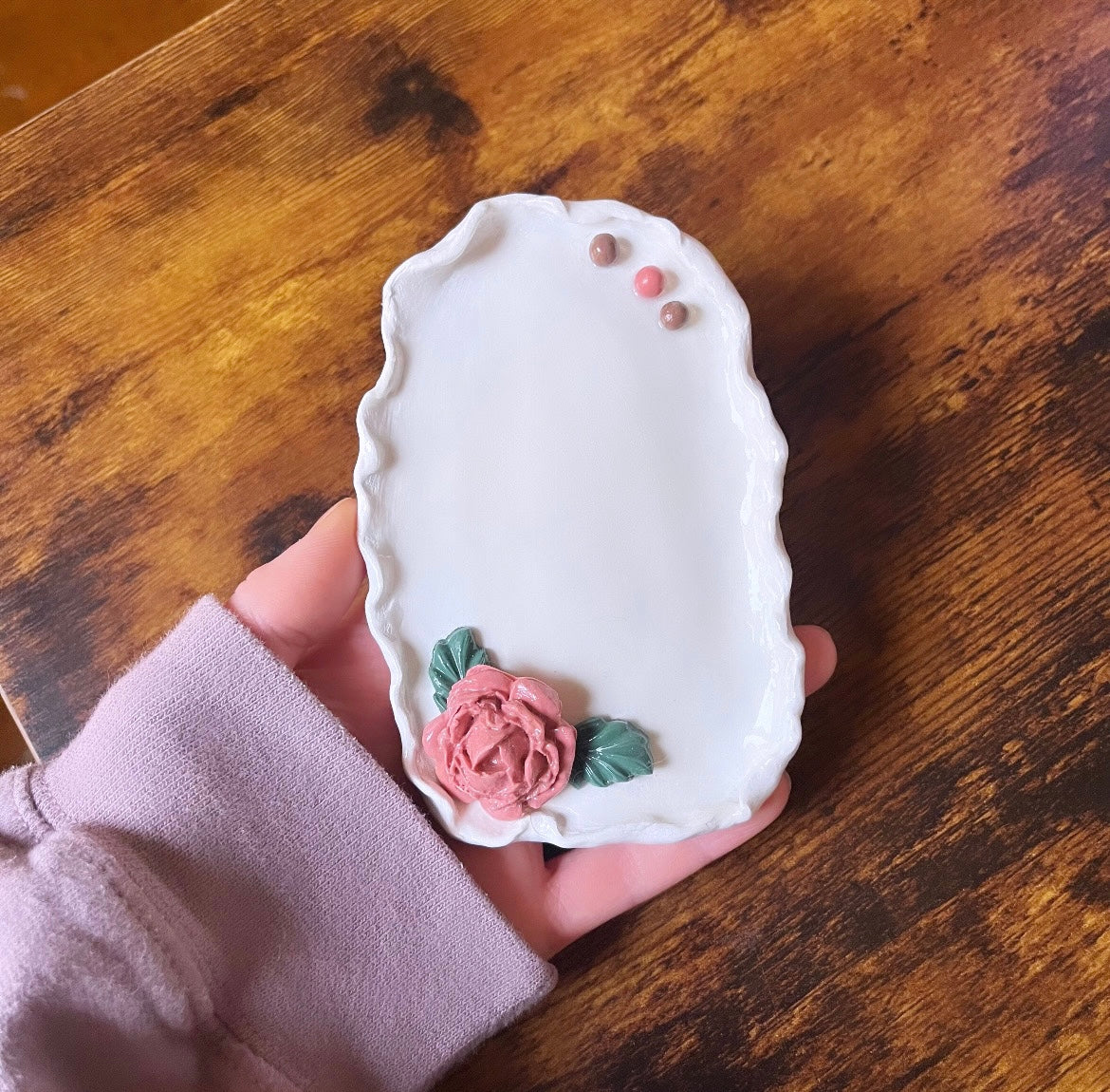 Vintage Rose Trinket Tray